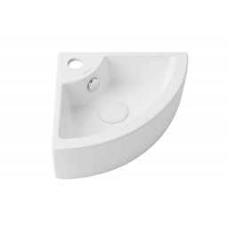 Uptrend Cherry umywalka 44,5x32 cm ścienna narożna biały połysk STR4299