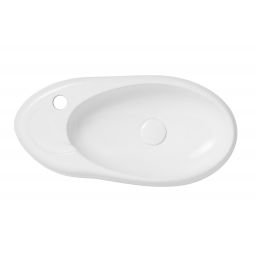 Uptrend Zeva umywalka 58,5x29,5 cm ścienna biały połysk STR4381