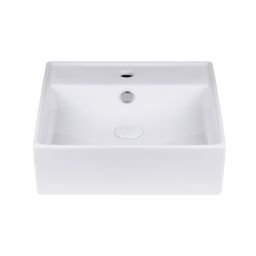 Uptrend Medusa umywalka 46,5x46,5 cm nablatowa/ścienna kwadratowa biały połysk TR4032