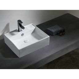 Uptrend Medusa umywalka 46,5x46,5 cm nablatowa/ścienna kwadratowa biały połysk TR4032