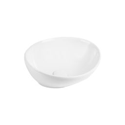 Uptrend Alma umywalka 39x32,5 cm nablatowa owalna biały połysk TR4047