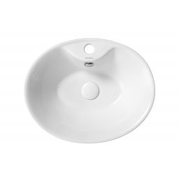 Uptrend Tulip umywalka 40,5x38,5 cm nablatowa owalna biały połysk TR4065