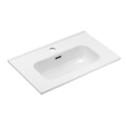 Uptrend Charo umywalka 60x38,5 cm prostokątna meblowa-wpuszczana biała TR411-600