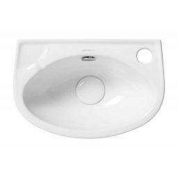 Uptrend Ines umywalka 36x24 cm ścienna półokrągła biały połysk TR41203