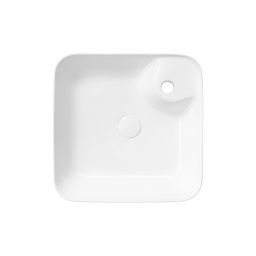 Uptrend Marina umywalka 43x43 cm nablatowa kwadratowa biały połysk TR41267