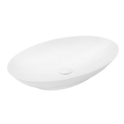 Uptrend Mona umywalka 67x42 cm nablatowa owalna biały połysk TR41280
