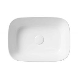 Uptrend Hapi umywalka 45.5x33 cm prostokątna nablatowa biały połysk TR41287