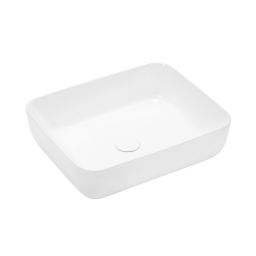 Uptrend Hera umywalka 51x40 cm nablatowa prostokątna biały połysk TR41290