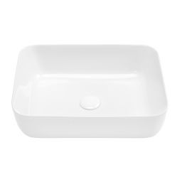 Uptrend Hera umywalka 51x40 cm nablatowa prostokątna biały połysk TR41290