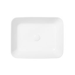 Uptrend Hera umywalka 51x40 cm nablatowa prostokątna biały połysk TR41290