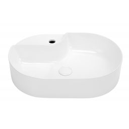 Uptrend Gloria umywalka 60x40 cm owalna nablatowa biała TR41302