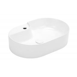 Uptrend Gloria umywalka 60x40 cm owalna nablatowa biała TR41302
