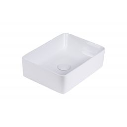Uptrend Roma umywalka 40x30 cm nablatowa prostokątna biały połysk TR41313
