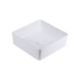 Uptrend Roma Square umywalka 34,5x34,5 cm nablatowa kwadratowa biały połysk TR41314