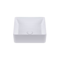 Uptrend Roma Square umywalka 34,5x34,5 cm nablatowa kwadratowa biały połysk TR41314