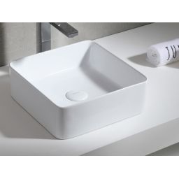 Uptrend Roma Square umywalka 34,5x34,5 cm nablatowa kwadratowa biały połysk TR41314
