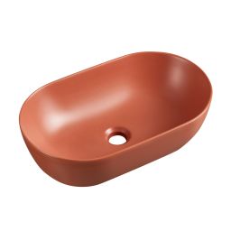 Uptrend Sparrow umywalka 50x30 cm owalna nablatowa Iron Red mat TR41385-U30