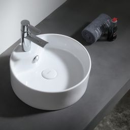 Uptrend Vesta umywalka 38x38 cm nablatowa okrągła biały połysk TR4161