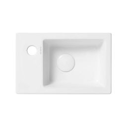 Uptrend Rosa umywalka 37x12 cm prostokątna nablatowa biała TR4331A