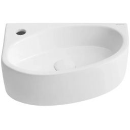 Uptrend Avo umywalka 42x29 cm półokrągła ścienna lewa biała TR4519A