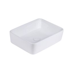 Uptrend Aura umywalka 48,5x38 cm prostokątna nablatowa biała TR4565