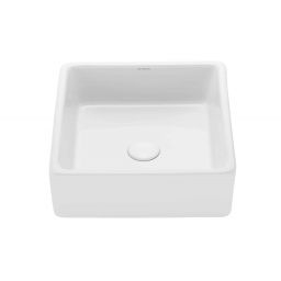 Uptrend Duff umywalka 38 cm kwadratowa nablatowa biały połysk TR4566