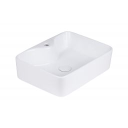 Uptrend Torvi umywalka 49x38 cm nablatowa prostokątna biały połysk TR4569A