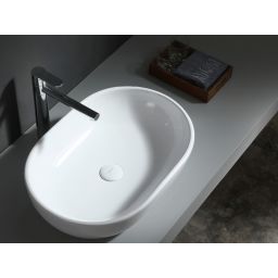 Uptrend Venus umywalka 59x41 cm nablatowa owalna biały połysk TR4916