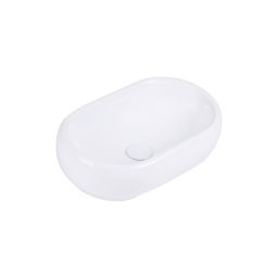 Uptrend Hebe umywalka 50x30,5 cm nablatowa owalna biały połysk TR4958