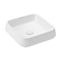 Uptrend Athos umywalka 40,5x40,5 cm kwadratowa nablatowa biała TR4965