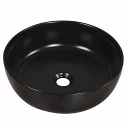 Uptrend Sofia umywalka 38.5x38,5 cm nablatowa okrągła czarny mat UP4003-2-U18