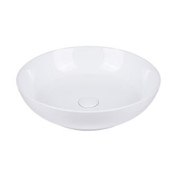 Uptrend Lena XL umywalka 47,5x47,5 cm nablatowa okrągła biały połysk UP4005-1