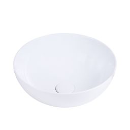 Uptrend Lena L umywalka 38,5x38,5 cm nablatowa okrągła biały połysk UP4005-2