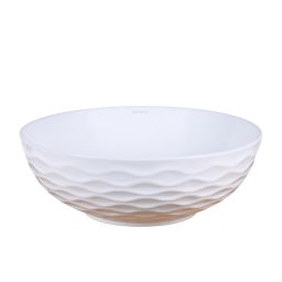 Uptrend Arya White umywalka 42x42 cm nablatowa okrągła biały połysk UP4010-2