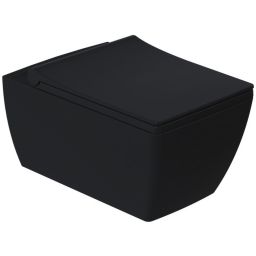 Vilarte by Dura First miska WC wisząca bez kołnierza czarny mat 5331MS