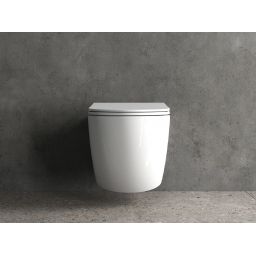 Vilarte by Dura Siena miska WC wisząca bez kołnierza ze spłukiwaniem wirowym biały połysk 5751