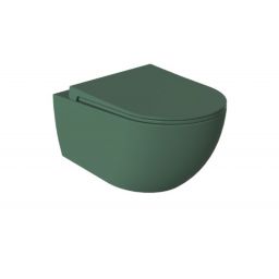 Vilarte by Dura Siena miska WC wisząca bez kołnierza zielony mat 5751MY