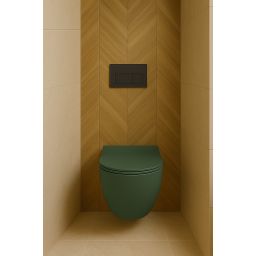 Vilarte by Dura Siena miska WC wisząca bez kołnierza zielony mat 5751MY