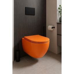 Vilarte by Dura Siena miska WC wisząca bez kołnierza pomarańczowy połysk 5751PT