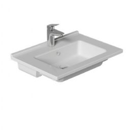 Vilarte by Dura Sees umywalka 66x46,5 cm prostokątna biała 5810
