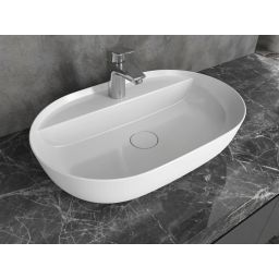 Vilarte by Dura Dream umywalka 60x40 cm owalna nablatowa biała 5840