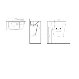 Vilarte by Dura Lena umywalka 56x32 cm prostokątna biała 5880