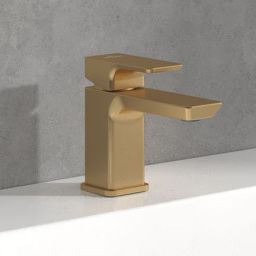 Villeroy & Boch Subway 3.0 bateria umywalkowa stojąca złoty szczotkowany TVW11200100176