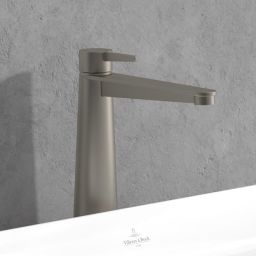 Villeroy & Boch Conum bateria umywalkowa stojąca wysoka nikiel szczotkowany TVW12700500064