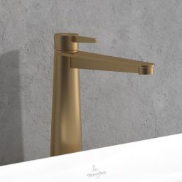 Villeroy & Boch Conum bateria umywalkowa stojąca wysoka złoty szczotkowany TVW12700500076