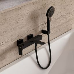 Villeroy & Boch Subway 3.0 bateria wannowo-prysznicowa ścienna czarny mat TVT112002000K5