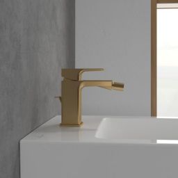 Villeroy & Boch Subway 3.0 bateria bidetowa stojąca złoty szczotkowany TVB11200100076