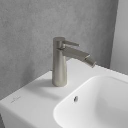 Villeroy & Boch Conum bateria bidetowa stojąca nikiel szczotkowany TVB12700100064