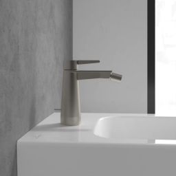 Villeroy & Boch Conum bateria bidetowa stojąca nikiel szczotkowany TVB12700100064