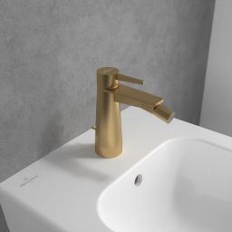Villeroy & Boch Conum bateria bidetowa stojąca złoty szczotkowany TVB12700100076